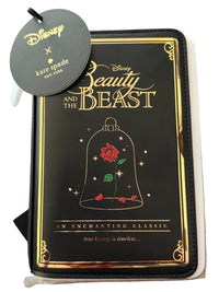 Kate Spade Disney Beauty and the Beast 3D Book Crossbody Bag Black Gold NWT