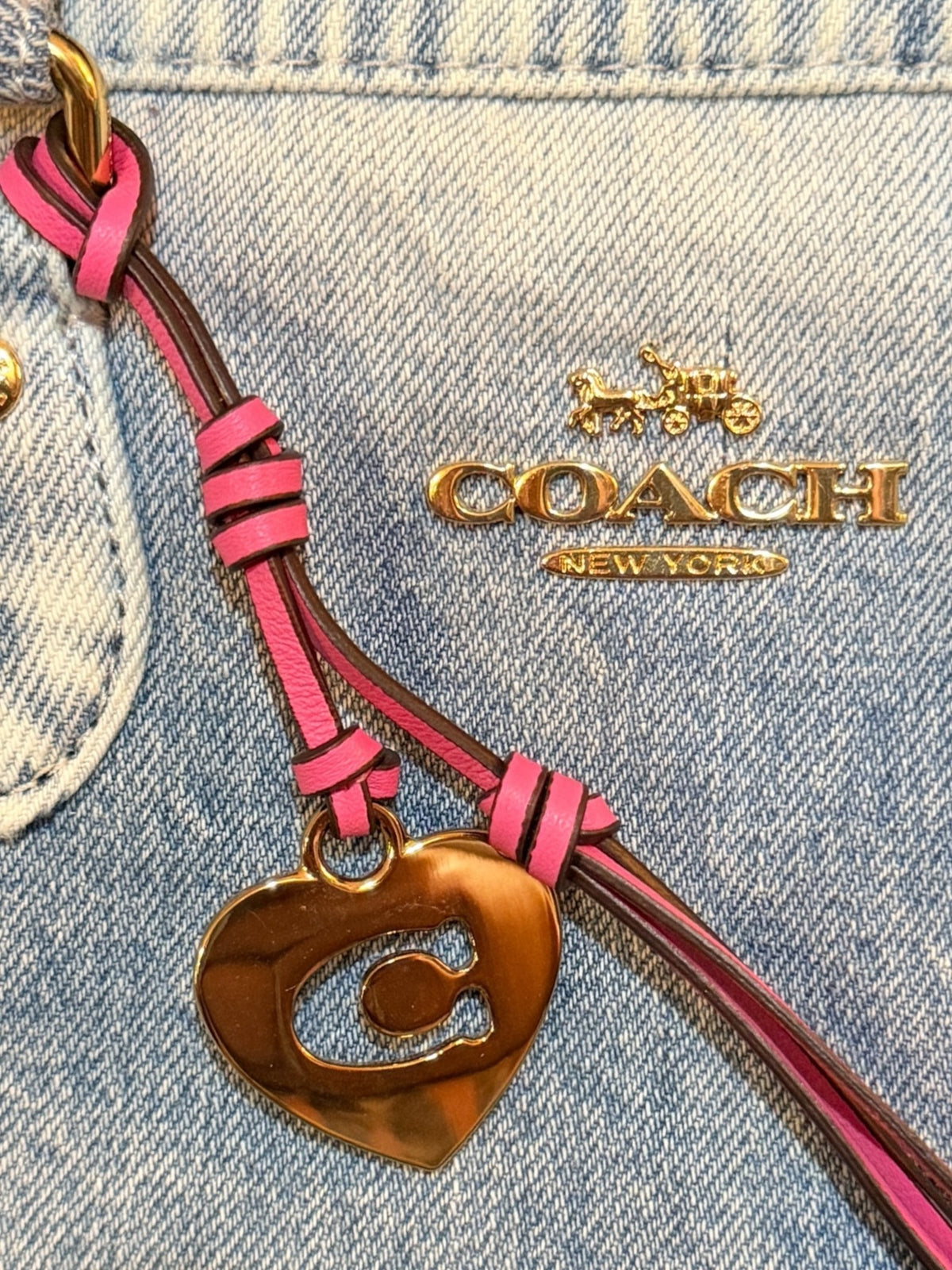 Coach Denim Rowan Crossbody NWOT