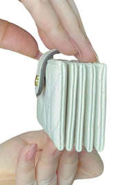 Coach Quilted Leather Accordion Card Holder Wallet in White