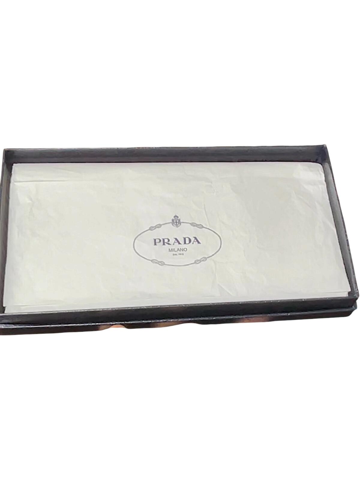 Prada Quilted Blue Wallet with Original Box