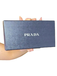 Prada Quilted Blue Wallet with Original Box