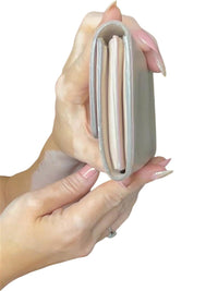 Salvatore Ferragamo Ivory Leather Wallet with Bow Detail