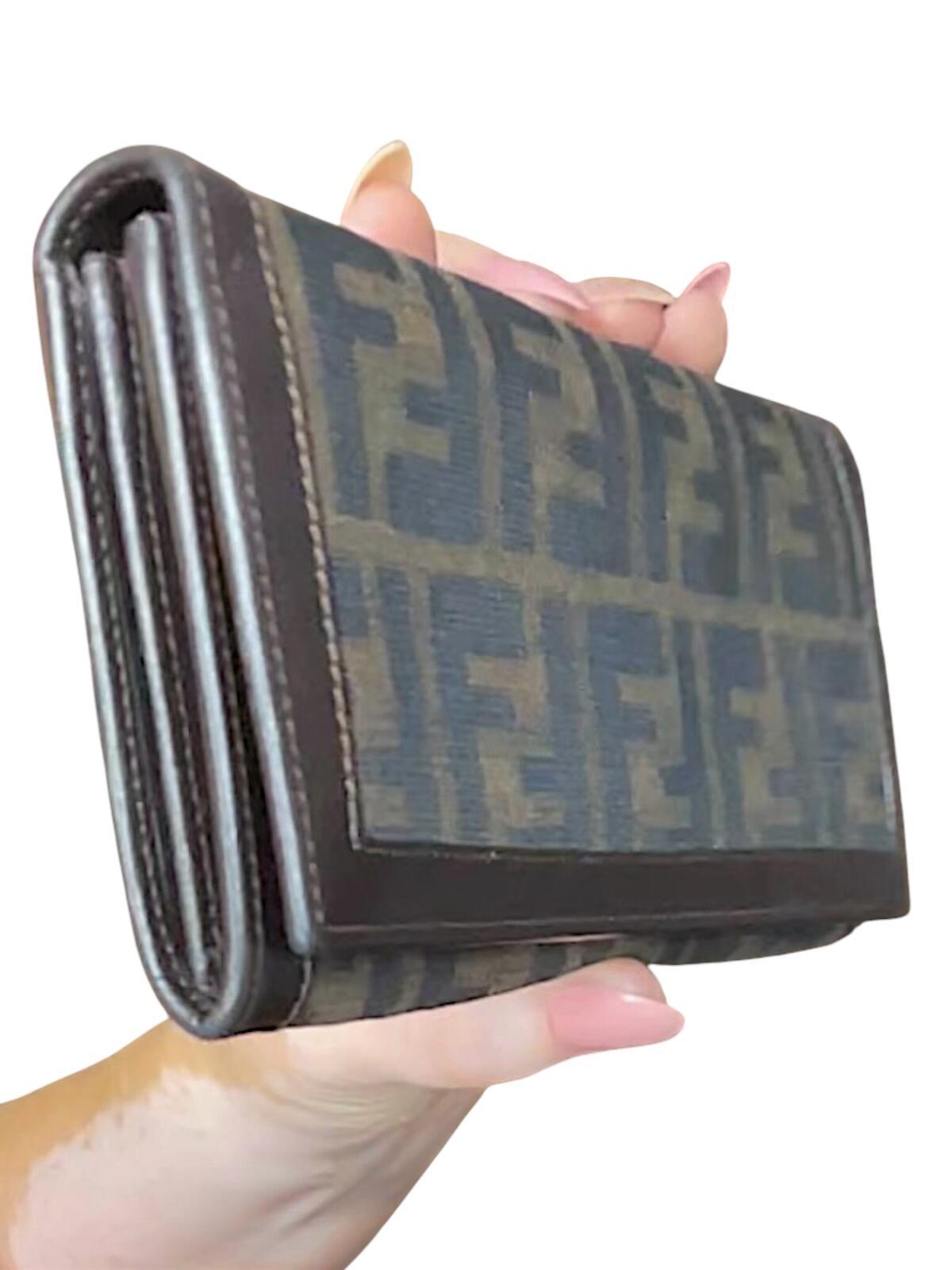 Fendi Vintage Brown Monogram Wallet