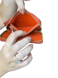 Louis Vuitton Red Monogram Embossed Leather Zip Wallet