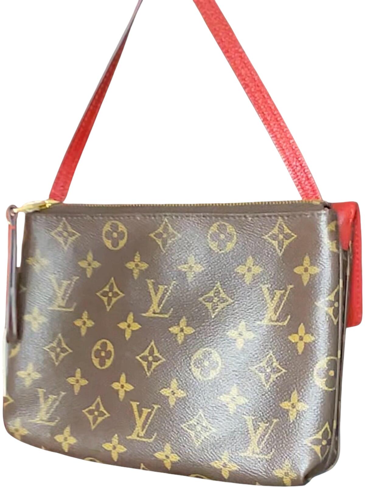 Louis Vuitton Crossbody Bag with Red Leather Flap