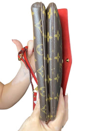 Louis Vuitton Crossbody Bag with Red Leather Flap