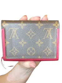 Louis Vuitton Portefeuille Flore Compact Monogram Fuchsia Pink Flower Wallet