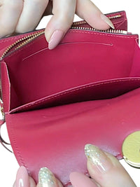 Louis Vuitton Portefeuille Flore Compact Monogram Fuchsia Pink Flower Wallet