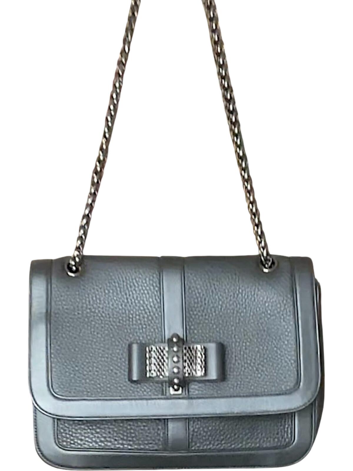 Christian Louboutin Sweet Charity shoulder bag in black grained leather