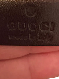 Gucci Beige GG Canvas Tote Bag with Dark Brown Leather Trim