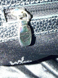 MCM Black Leather and Logo Patterned Handbag