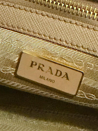 Prada Galleria Double Zip Saffiano Leather Tote Bag Nude Beige Blush Pink Large