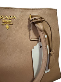Prada Galleria Double Zip Saffiano Leather Tote Bag Nude Beige Blush Pink Large