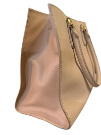 Prada Galleria Double Zip Saffiano Leather Tote Bag Nude Beige Blush Pink Large