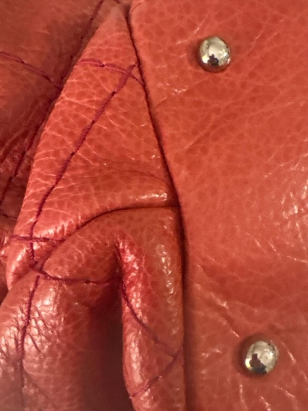 Chanel Coral Red Quilted Caviar Leather CC Tote