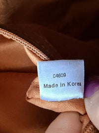 MCM Vintage Cognac Visetos Barrel Shoulder Bag