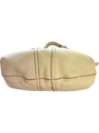 MCM Klara Medium Hobo Bag Beige Pebbled Leather Gold Hardware