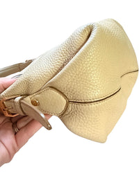 MCM Klara Medium Hobo Bag Beige Pebbled Leather Gold Hardware