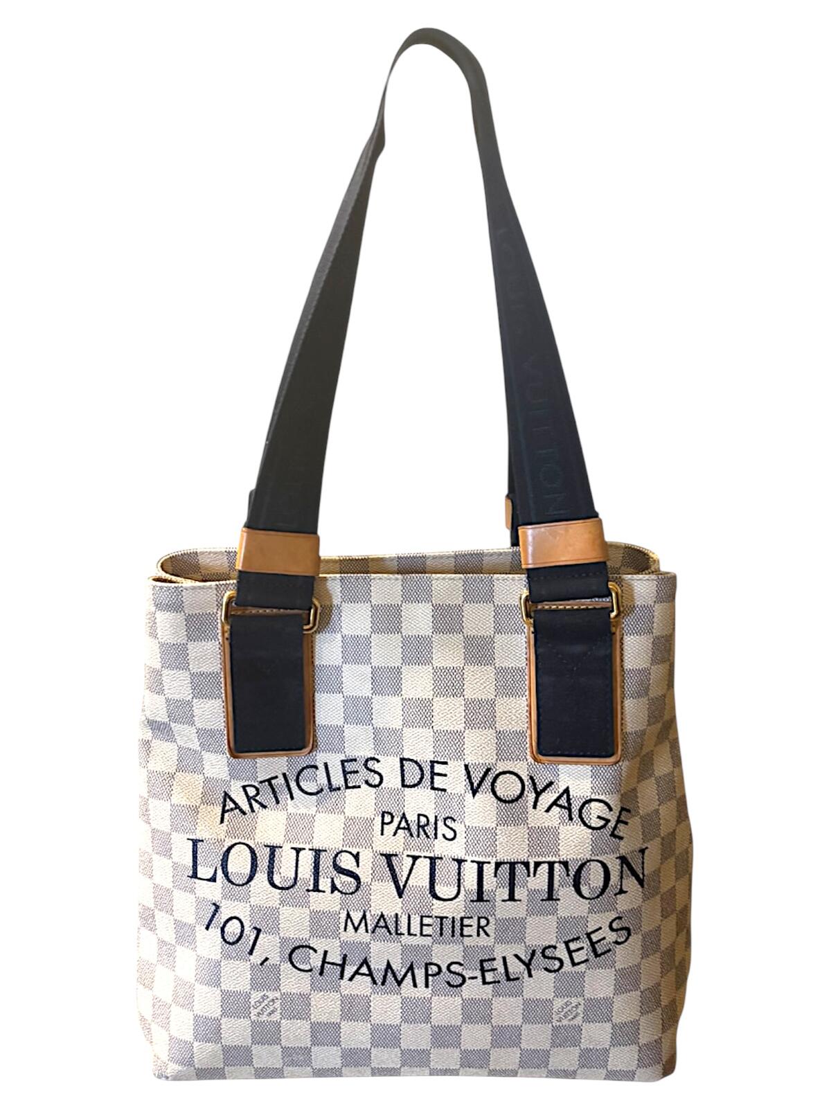 Louis Vuitton Rare Soleil Hippo PM Damier Azur Tote Bag Limited Edition