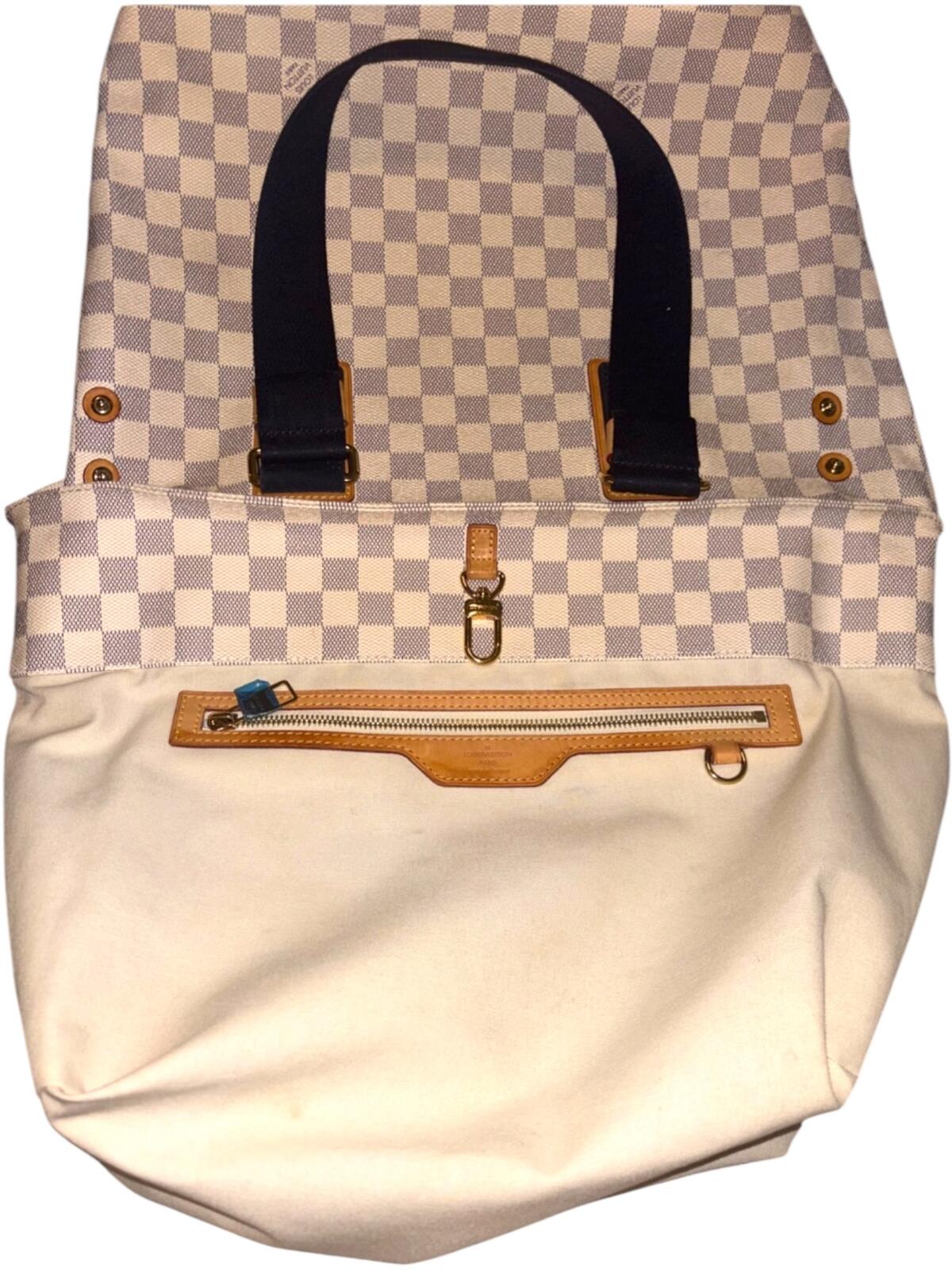 Louis Vuitton Rare Soleil Hippo PM Damier Azur Tote Bag Limited Edition