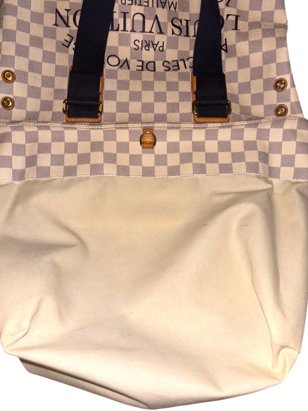 Louis Vuitton Rare Soleil Hippo PM Damier Azur Tote Bag Limited Edition