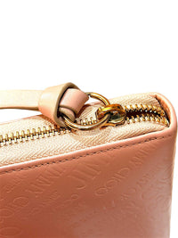 Jimmy Choo Pink Embossed Leather Zip-Around Wallet