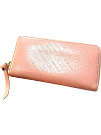 Jimmy Choo Pink Embossed Leather Zip-Around Wallet