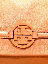 Tory Burch Pebbled Leather Crossbody Bag in Peach