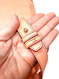 Tory Burch Pebbled Leather Crossbody Bag in Peach