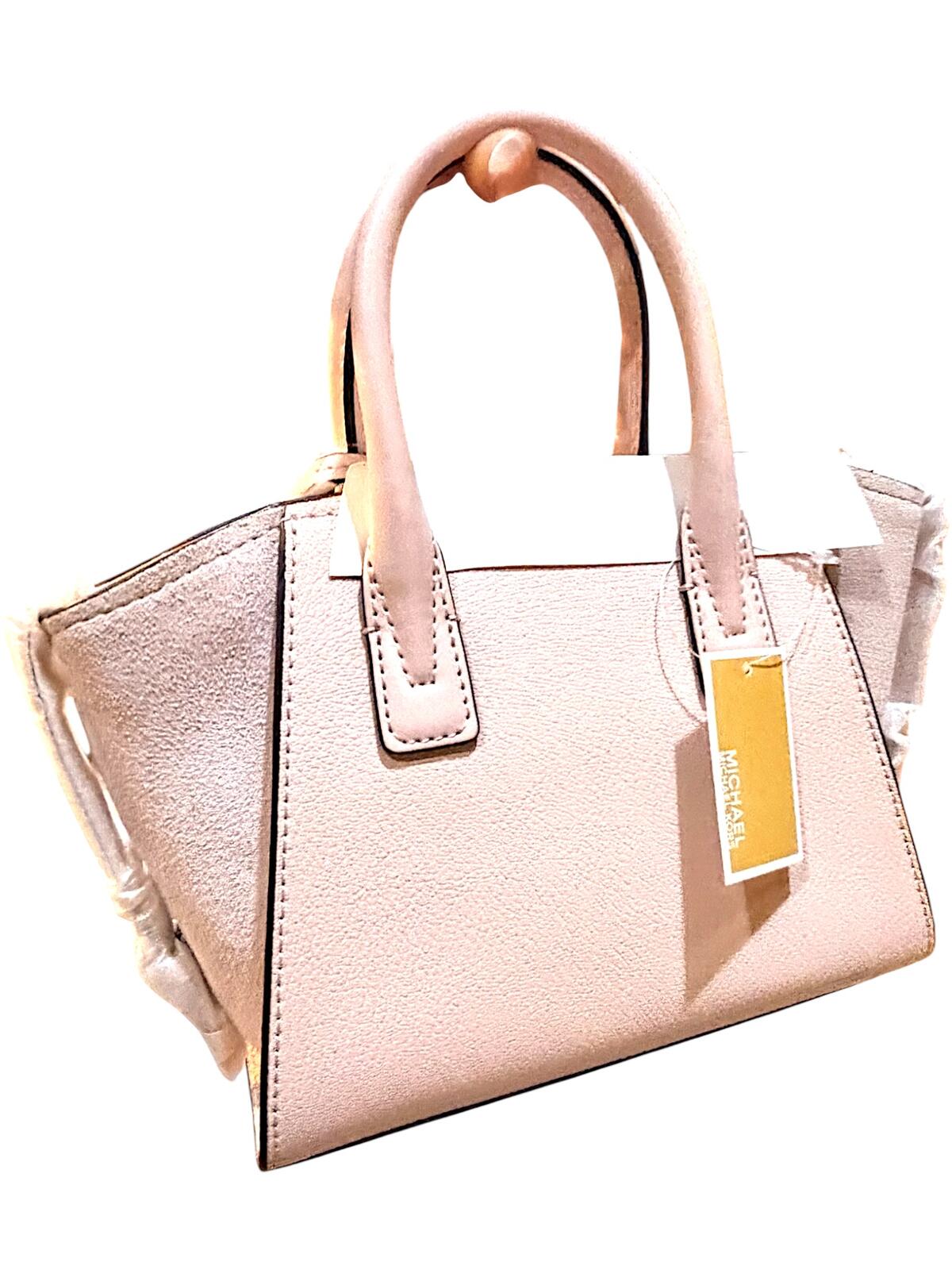 Michael Kors Avril Small Satchel Crossbody Handbag in Light Pink NWT
