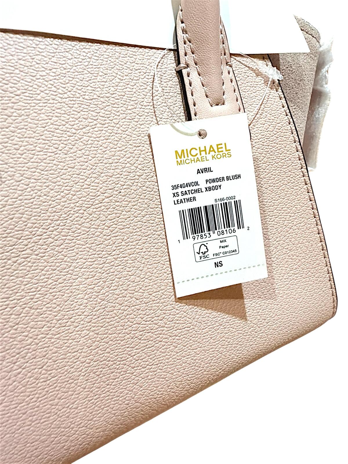 Michael Kors Avril Small Satchel Crossbody Handbag in Light Pink NWT