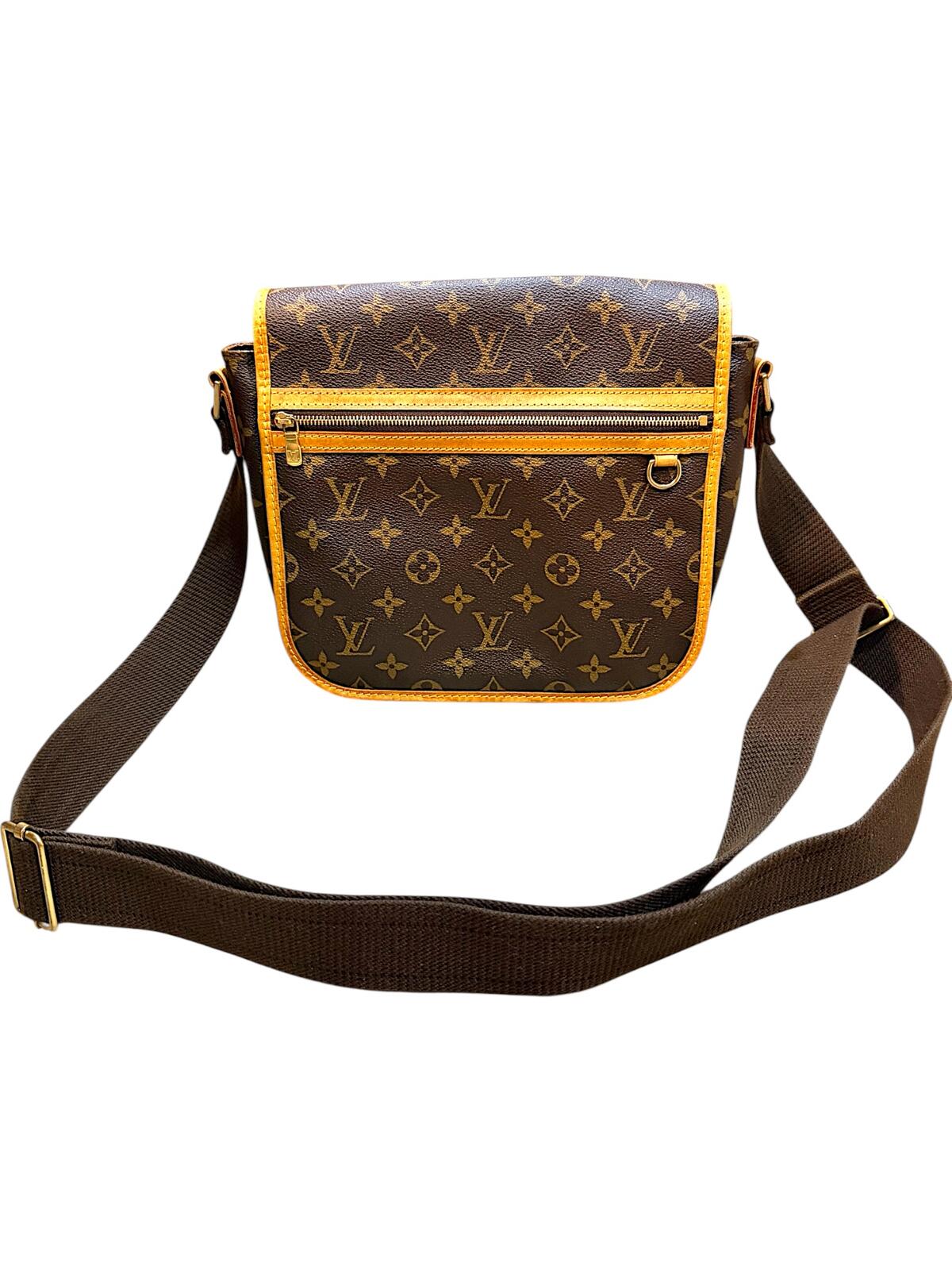 Louis Vuitton Authentic Monogram Bosphore Messenger Crossbody Bag Brown Canvas w/ COA