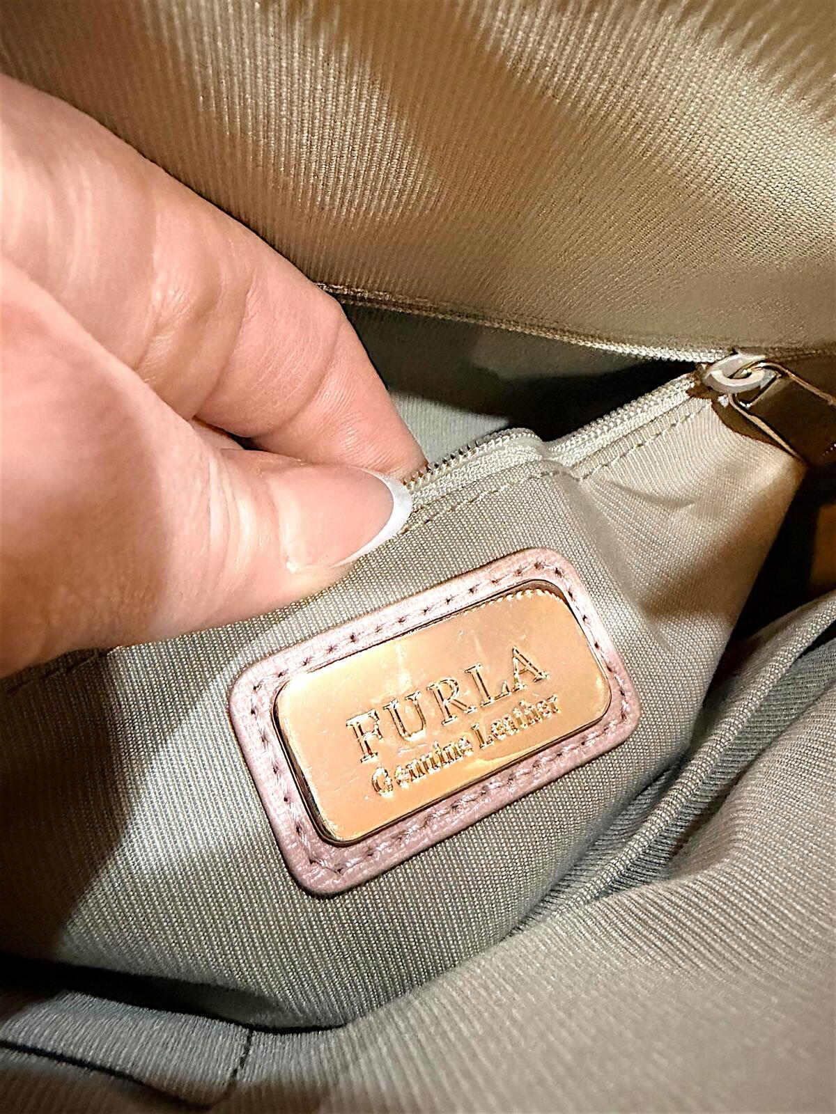 Furla Pink Dome Saffiano Leather Crossbody Bag