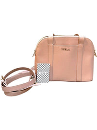 Furla Pink Dome Saffiano Leather Crossbody Bag