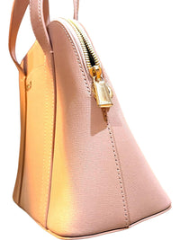 Furla Pink Dome Saffiano Leather Crossbody Bag