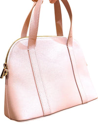 Furla Pink Dome Saffiano Leather Crossbody Bag