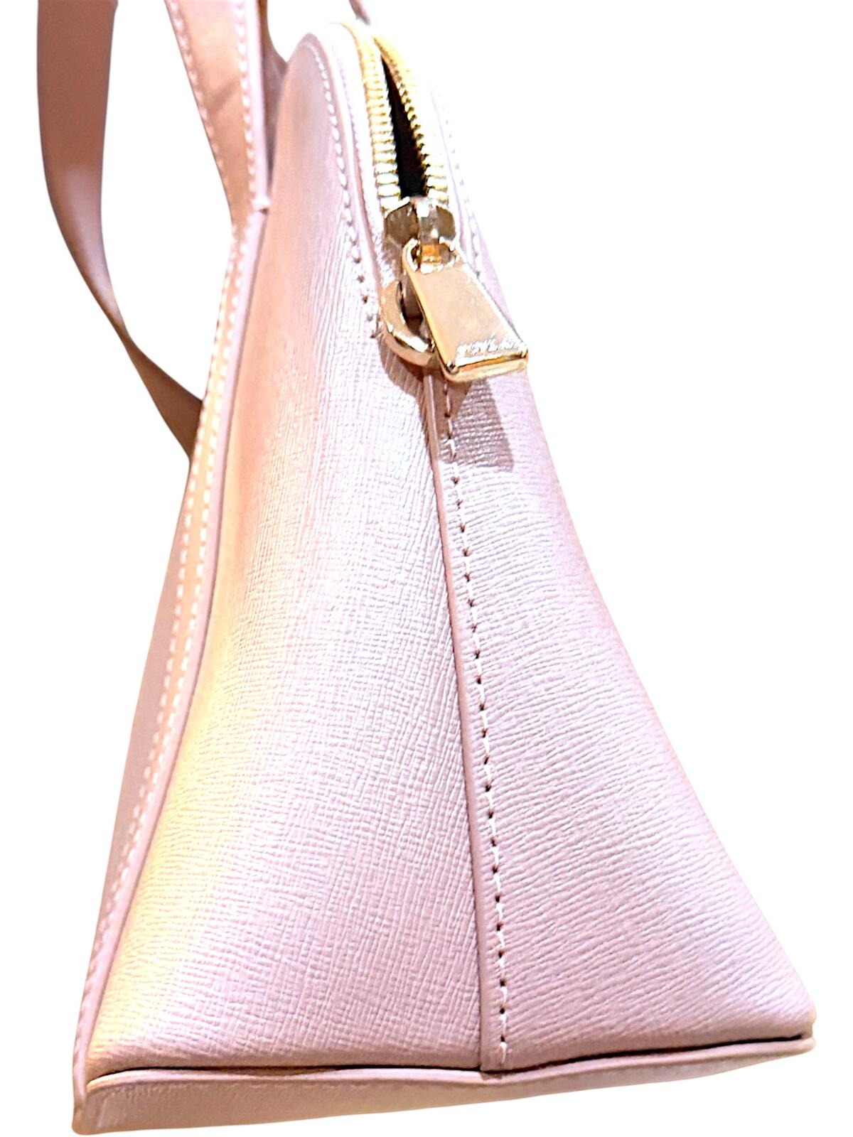 Furla Pink Dome Saffiano Leather Crossbody Bag