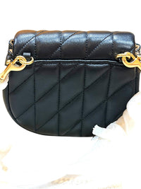 Coach Quilted Leather Turnlock Crossbody Bag C018 NWT Black Gold