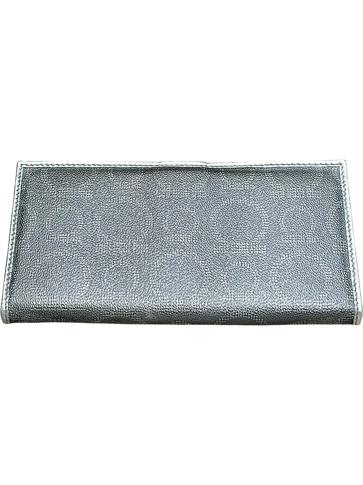 Salvatore Ferragamo Silver Leather Wallet NWOT
