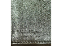 Salvatore Ferragamo Silver Leather Wallet NWOT