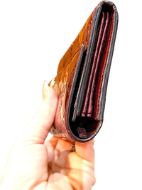 Gucci Embossed Leather Wallet in Burgundy