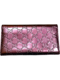 Gucci Embossed Leather Wallet in Burgundy