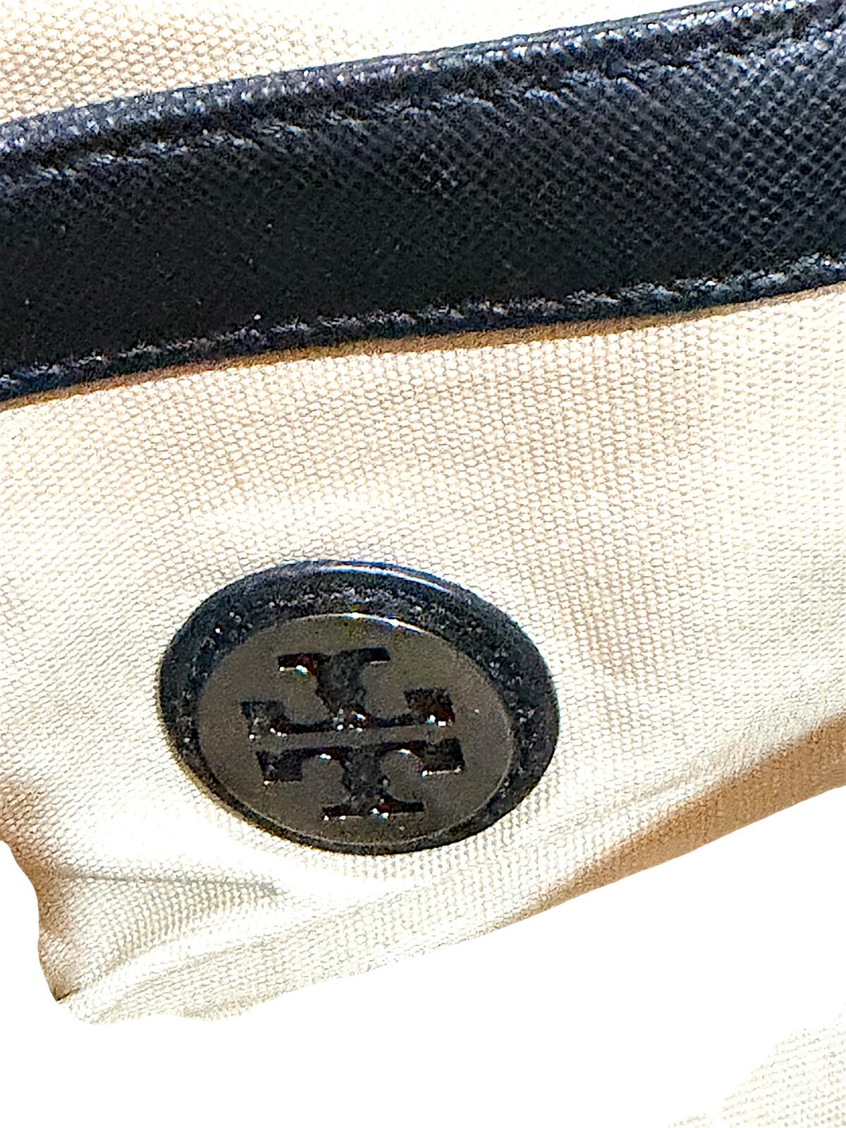 Tory Burch Black Saffiano Leather Crossbody Bag with Chain Strap