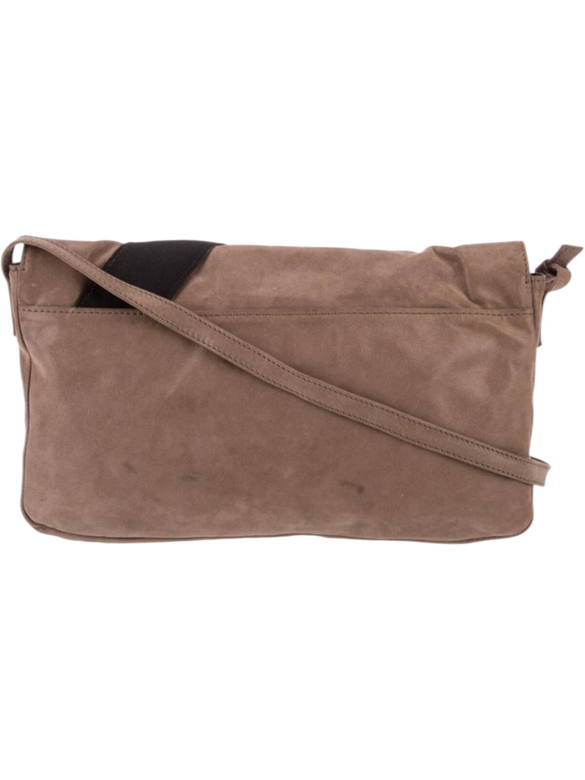 See by Chloé Crystal Bow Suede Messenger Bag Brown Crossbody Shoulder Bag