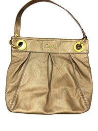 Coach Metallic Gold Leather Shoulder Bag