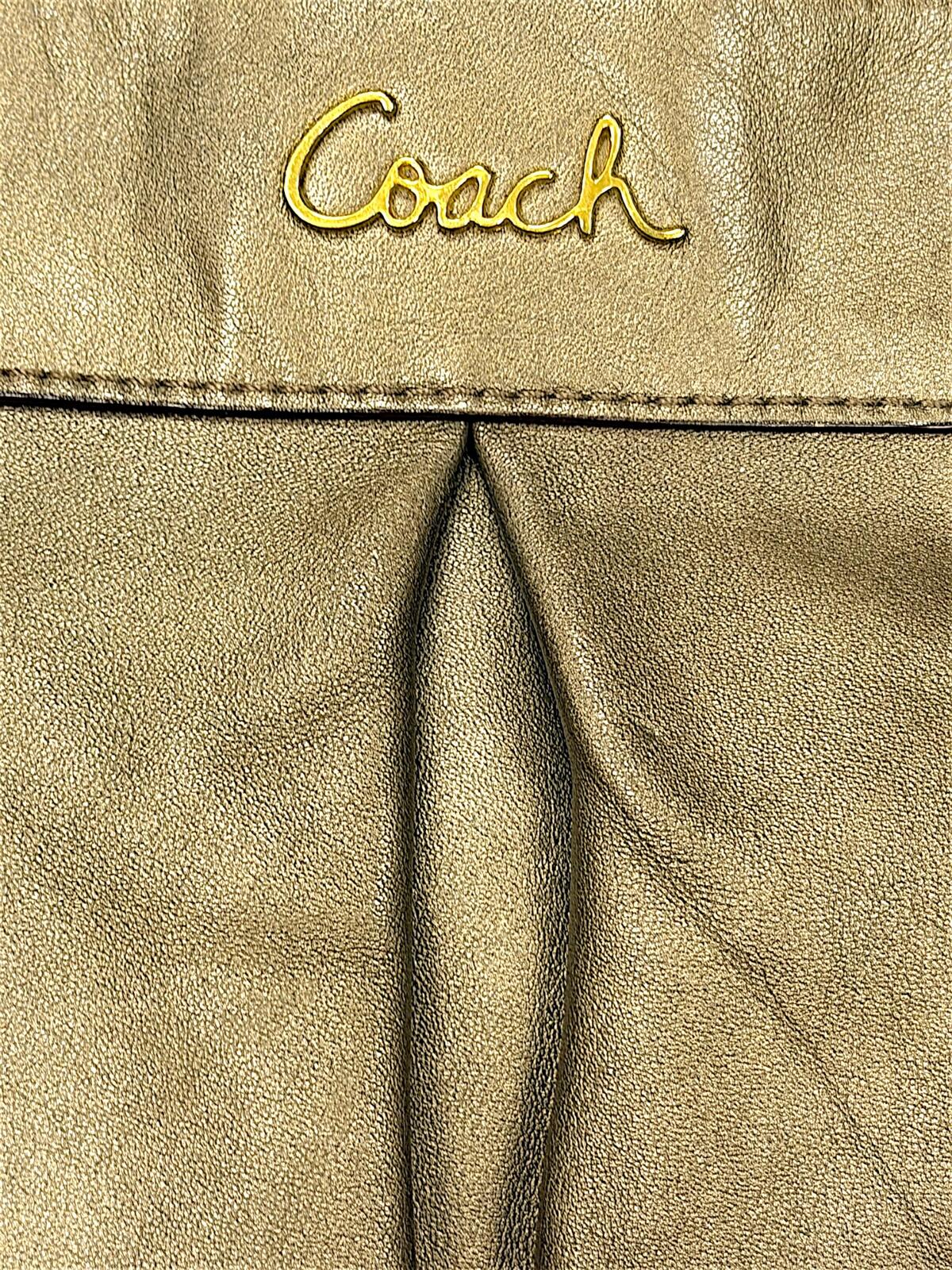 Coach Metallic Gold Leather Shoulder Bag