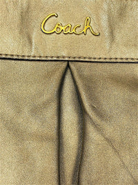 Coach Metallic Gold Leather Shoulder Bag