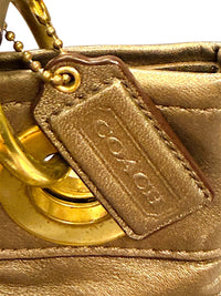Coach Metallic Gold Leather Shoulder Bag