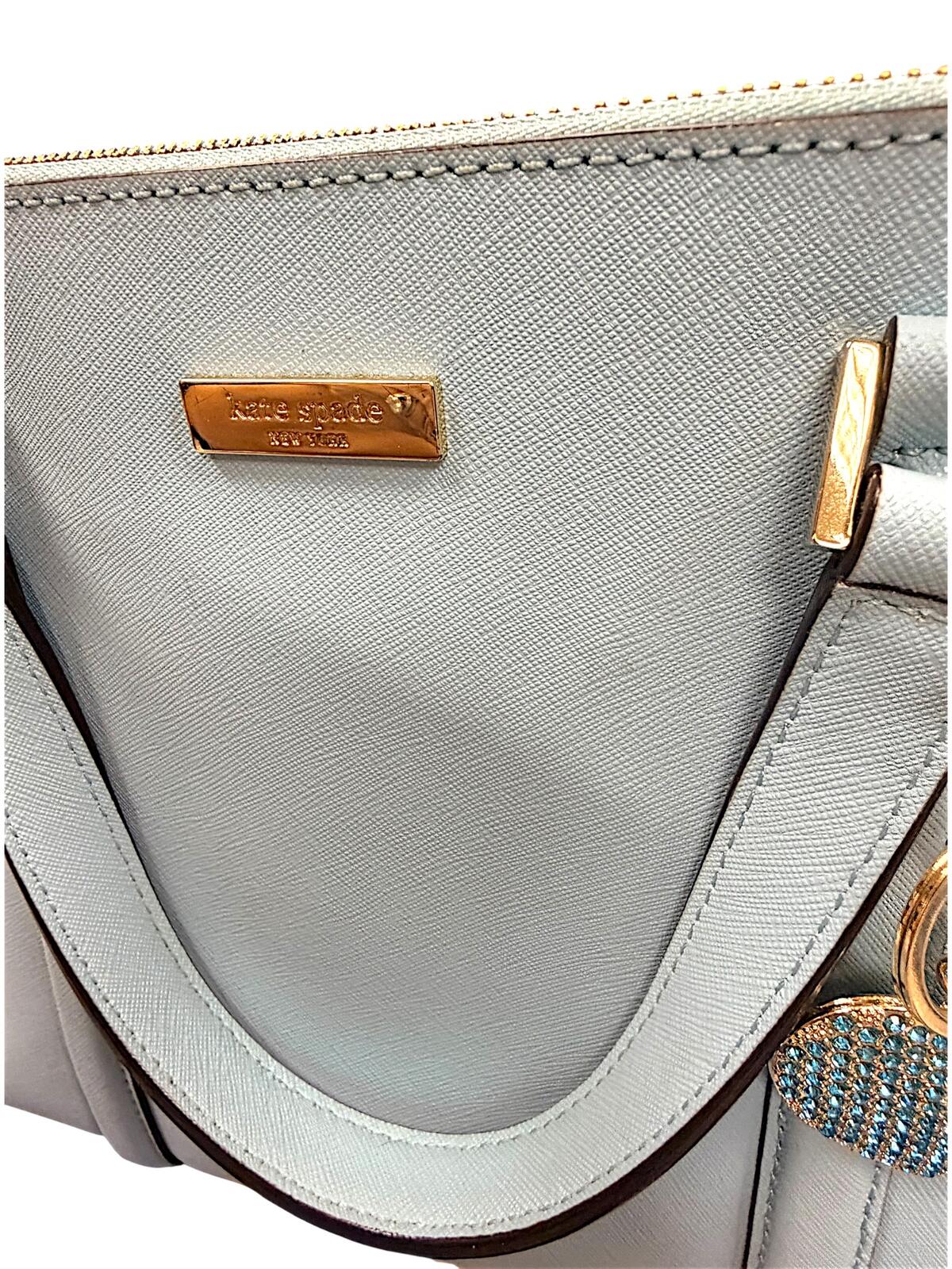 Kate Spade New York Blue Tote Bag with unbranded  Heart Charm