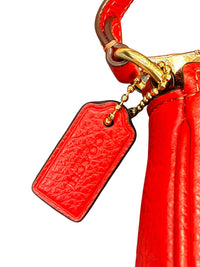 Coach Nolita 19 Pebble Leather Wristlet Carnation Red Gold Tone Pouch NWT